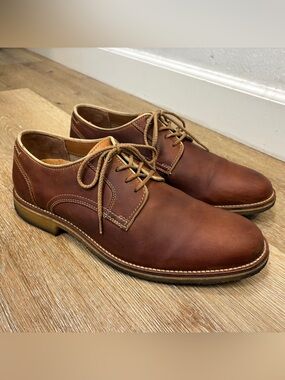 Sperry Gold Cup Elite Plain Toe Oxford Leather Brown Shoes Gum Sole Men’s 10 M